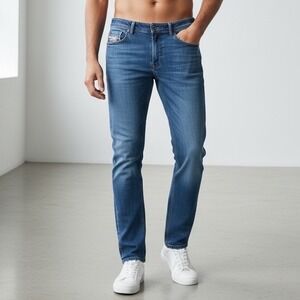 Diesel Thommer Slim Skinny Jeans Mens Blue Wash Denim Size 34x30